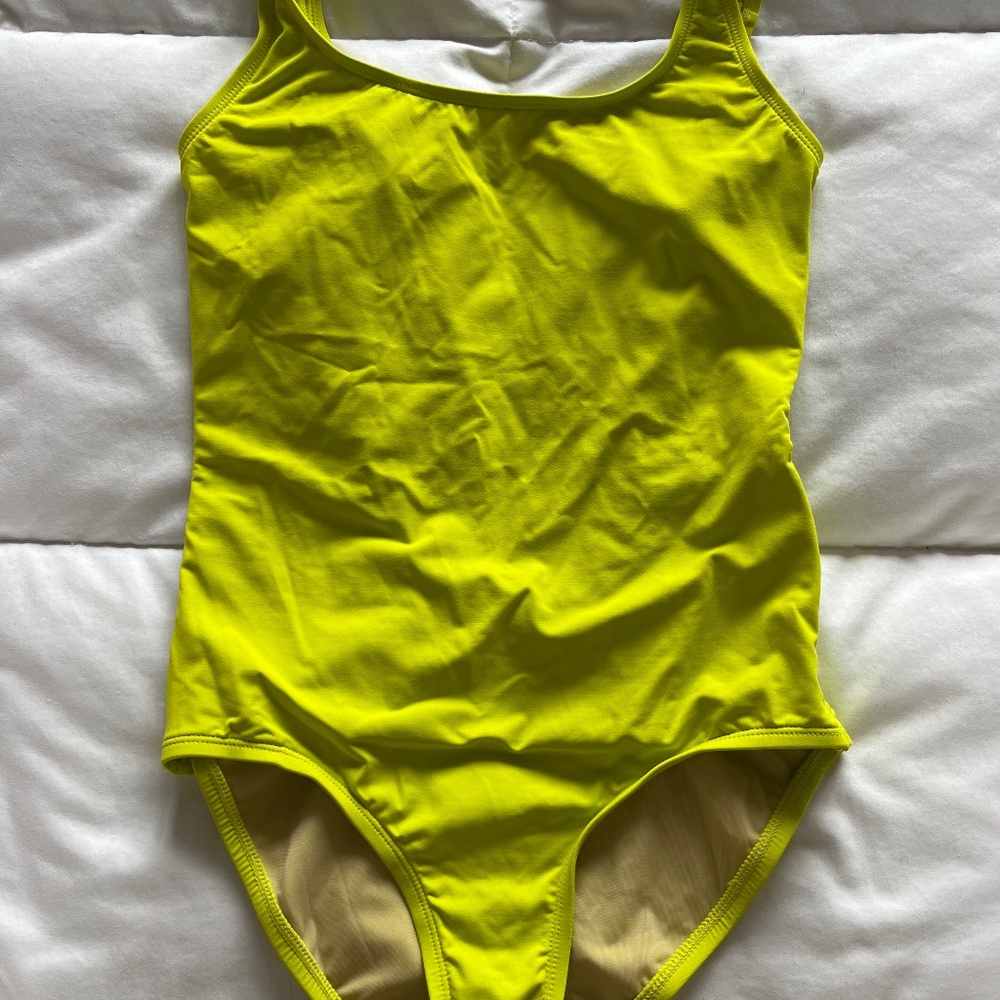 Classic J Crew One Piece Lime Green Swimsuit (with a twist)